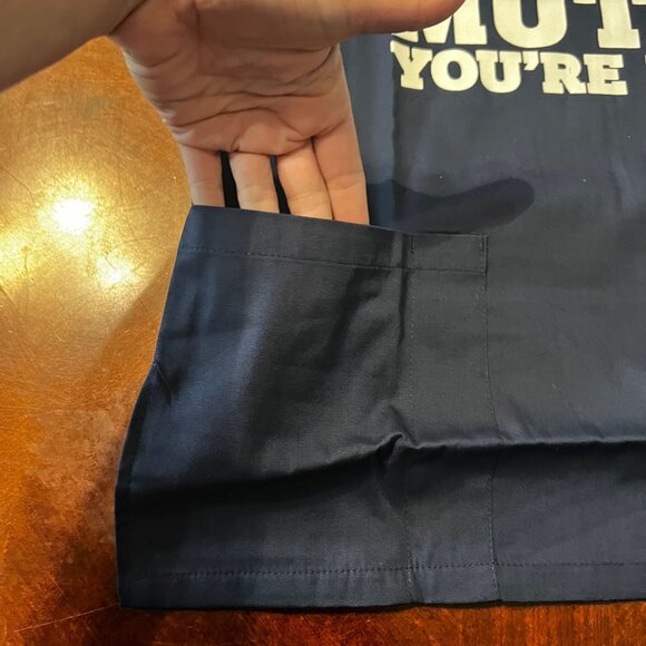 Dog Is Good Scrub Top Navy Unisex V-Neck veterinarian relax fit pockets - Picture 7 of 9